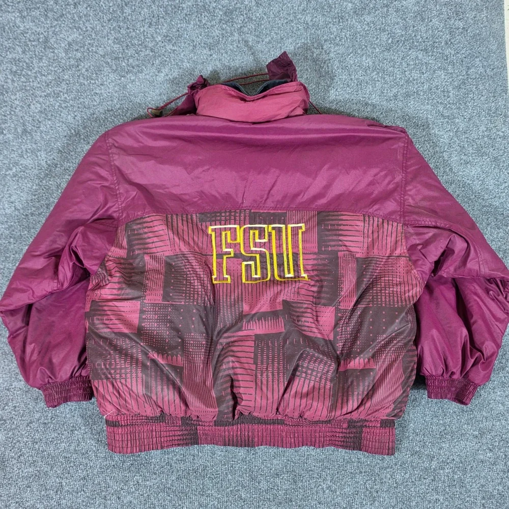 Vintage Nike Team Sports FSU Seminoles Down Puffer Jacket Maroon Mens XL Heavy